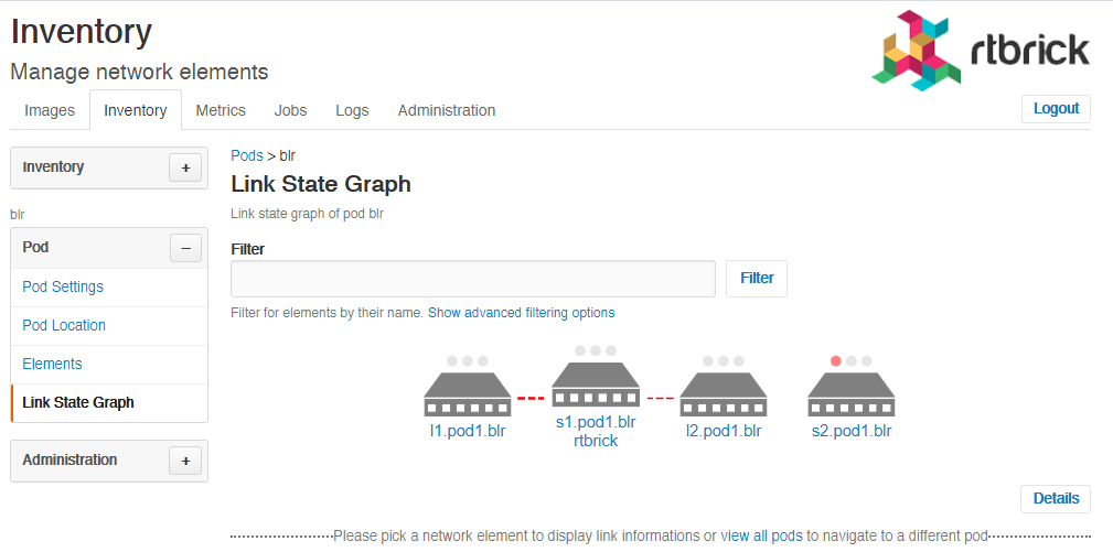 inventory pods link state graph