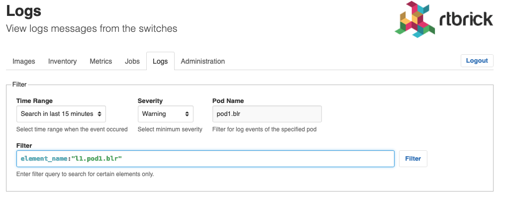 rbms log filter