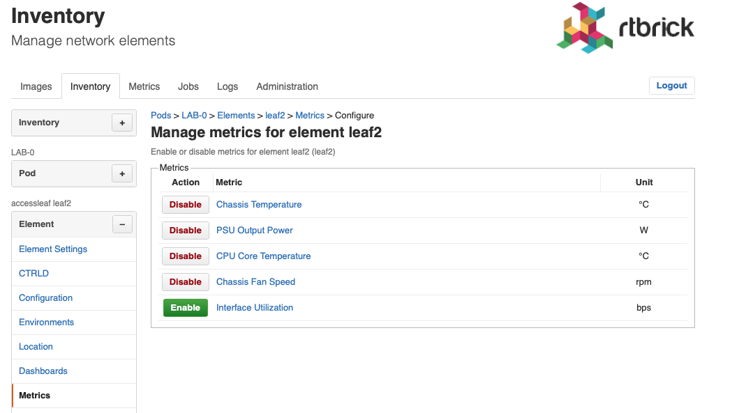 Enable metrics