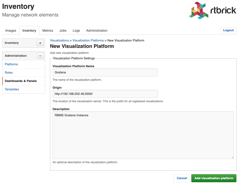 rbms vis platform add3