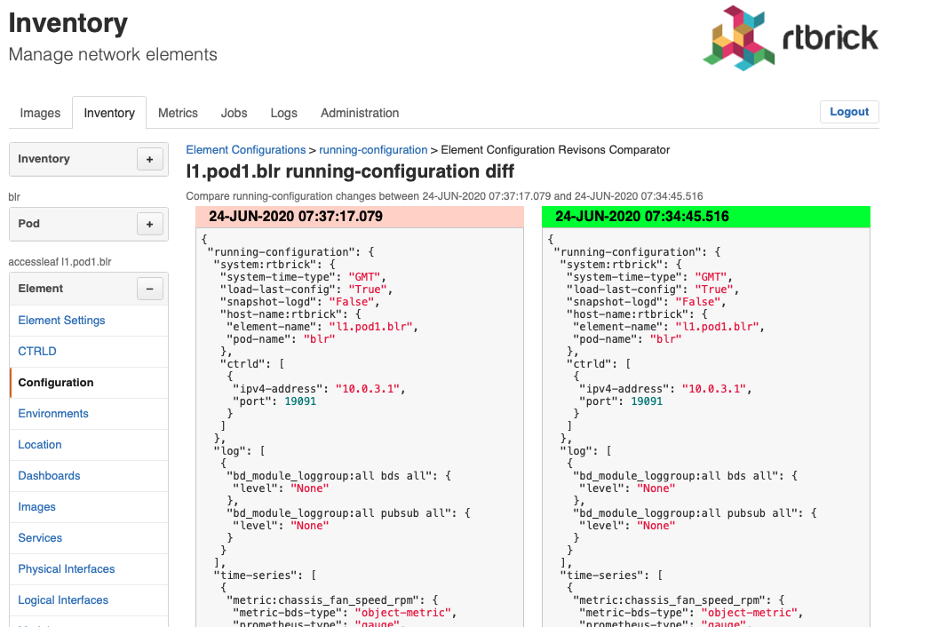 Compare configurations