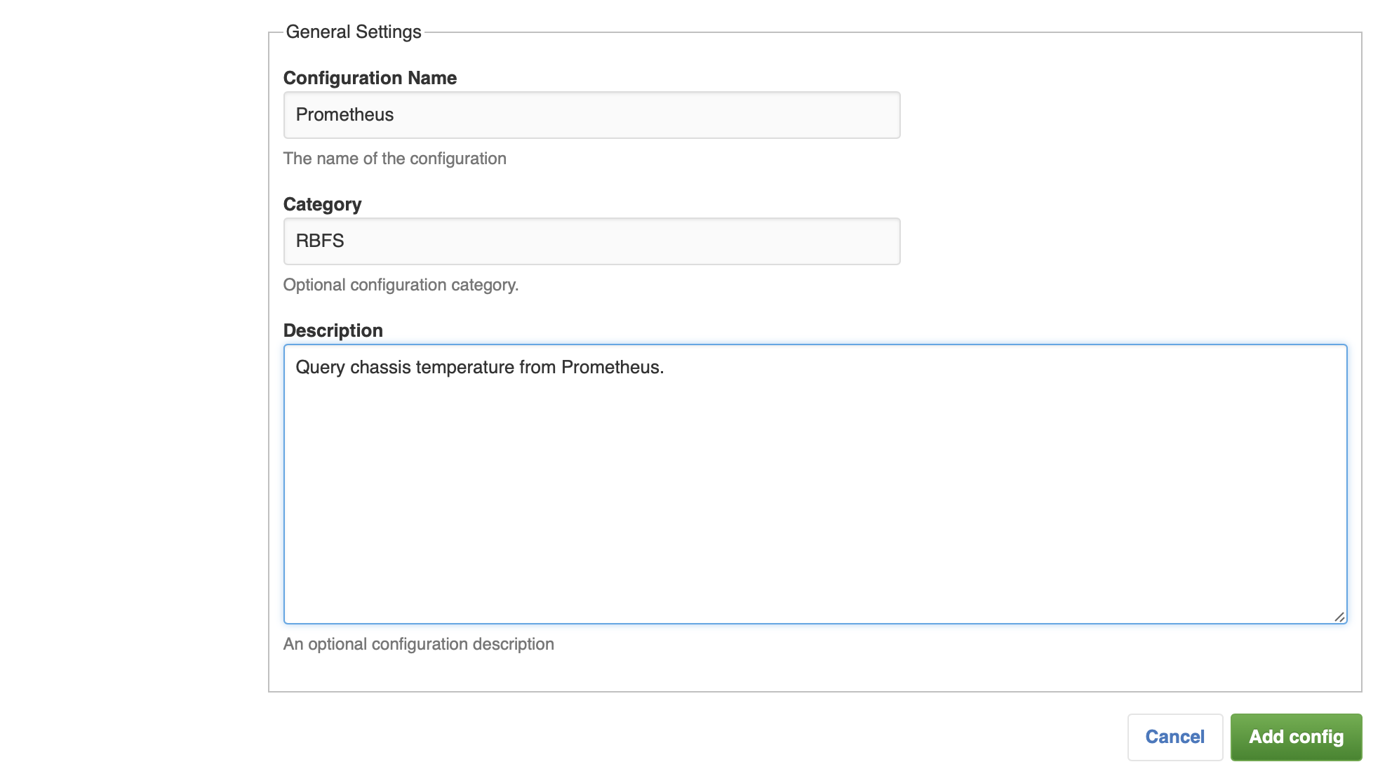 rbms metric config prometheus2