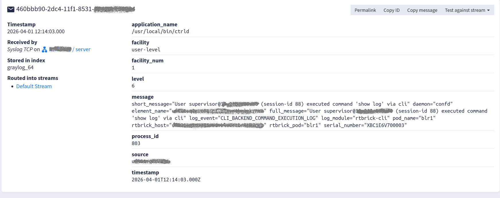 Syslog Message Format